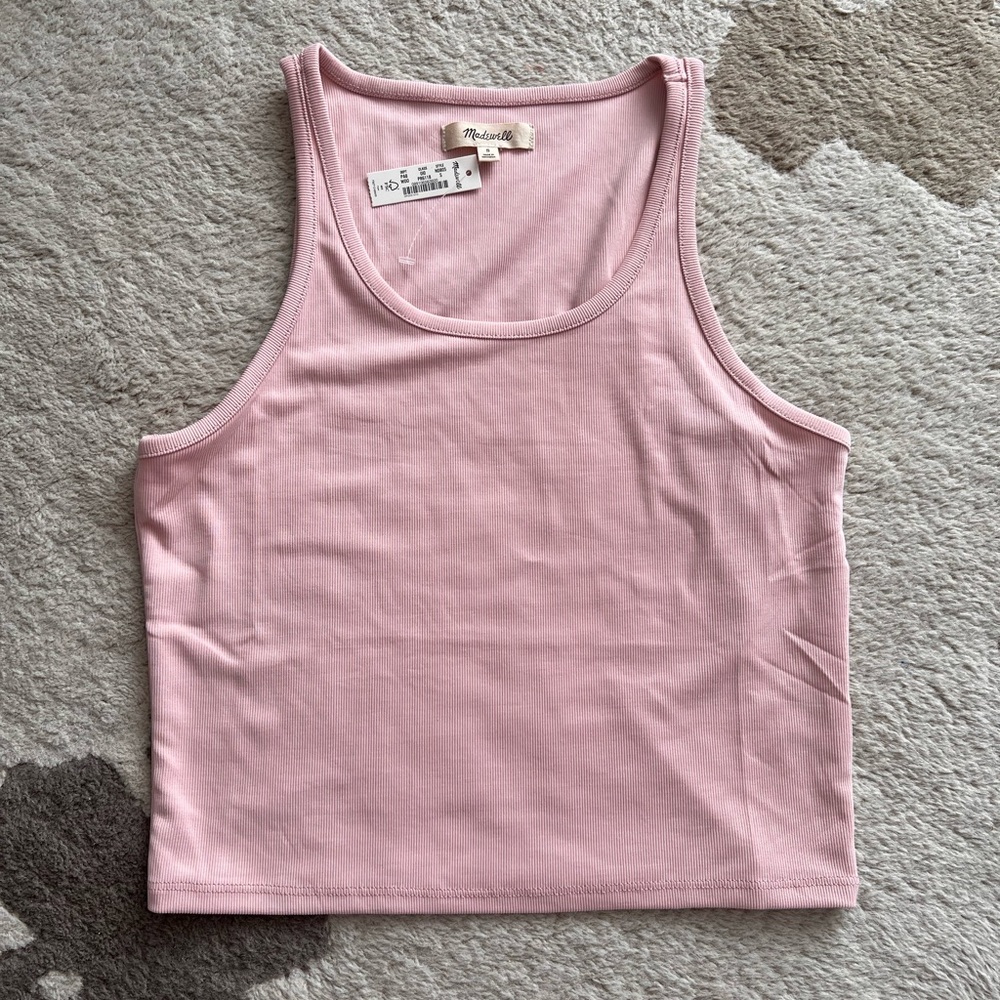 🆕 Madewell Drapey-Rib Crop Tank - Wisteria Dove size S
